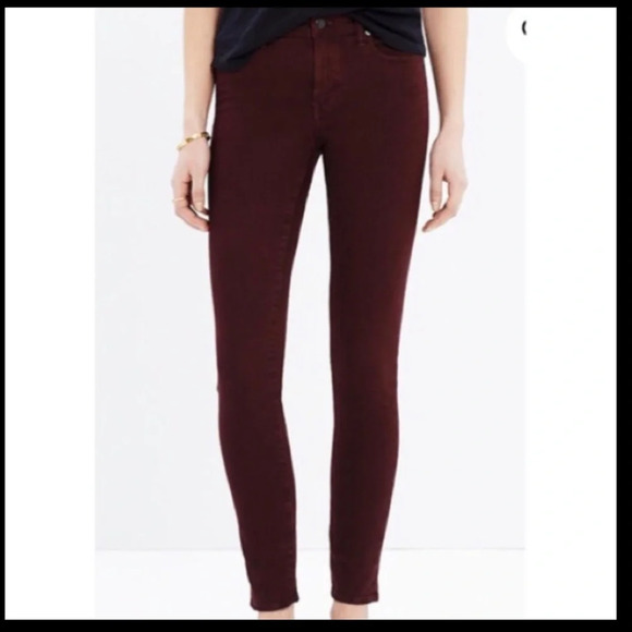 MADEWELL 9" High-Rise Red Skinny Jeans Size 26 - Picture 6 of 6